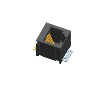 Amphenol Communications Solutions-98432-111LF Connettore telefono e telecomunicazione RJ45 Modular Jack, Input Output Connectors, CAT 3, Standard, 6P6C, Vertical, Surface Mount, without Shield, 1 Port