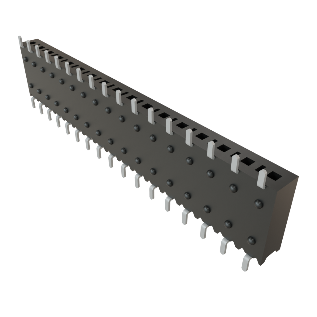 Samtec-SSM-117-L-SH Cabezales del conector y receptáculos PCB Conn Socket Strip SKT 17 POS 2.54mm Solder RA Side Entry SMD Tube