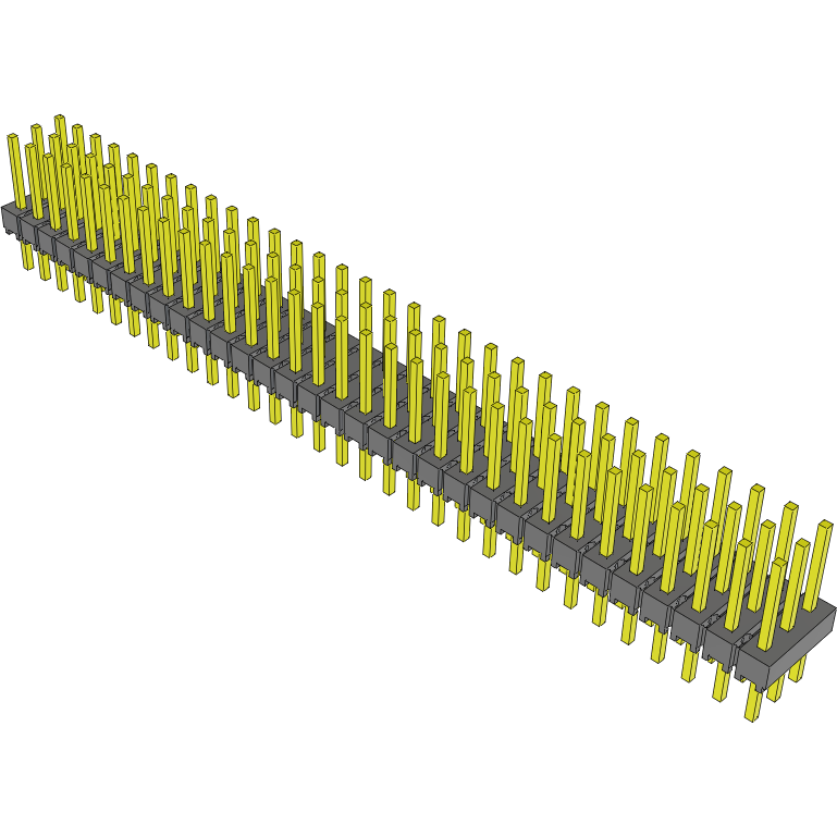 Samtec-MTSW-132-08-G-T-280 Connector Headers and PCB Receptacles Conn Unshrouded Header HDR 96 POS 2.54mm Solder ST Top Entry Thru-Hole Bulk