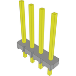 Conn Unshrouded Header HDR 4 POS 2.54mm Solder ST Top Entry Thru-Hole Bulk