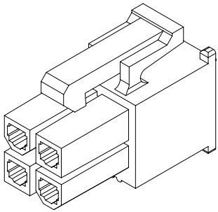 Molex-0039039242 Custodia filo connettore dedicato Conn Housing RCP 24 POS 4.12mm Crimp ST Cable Mount Black Bulk