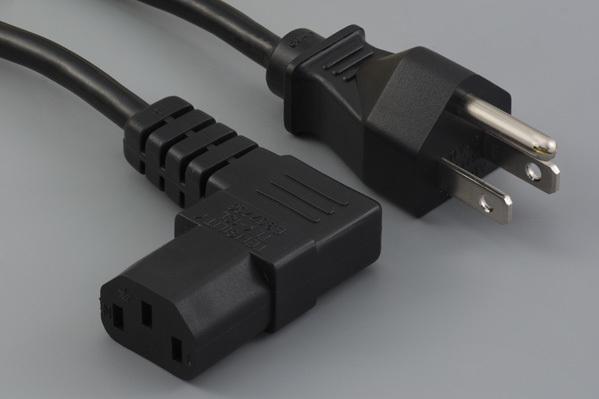 Tensility International-11-00023 Cable Assembly AC Power Cable Assembly 1m NEMA 5-15P to C13 3 to 3 POS F-M 18AWG