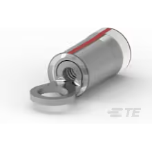 TE Connectivity-53406-1 Raccordement de terminaux Ring Tongue Terminal 22AWG Copper Natural/Red Stripe 17.07mm Tin Lead Loose