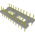 Conn DIP Adapter HDR 20 POS 2.54mm ST Thru-Hole Bulk