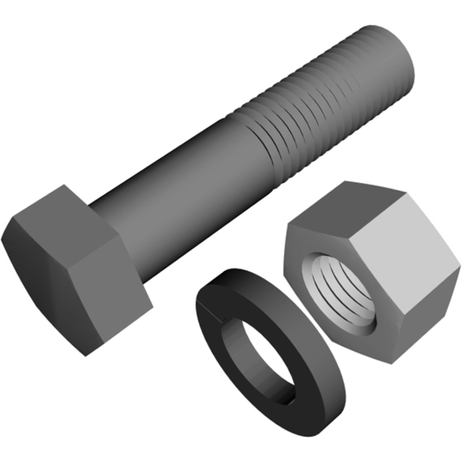 TE Connectivity-SB0316 六角螺栓 Stainless Steel Bolt, 3/8 In X 13/ 4 In