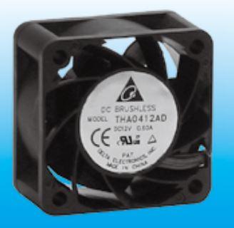 Delta Electronics-THA0412AD-TZW3 Sopladores y ventiladores DC Fan Axial Ball Bearing 12V 7V to 15V 20.56CFM 52dB 40 X 40 X 20mm