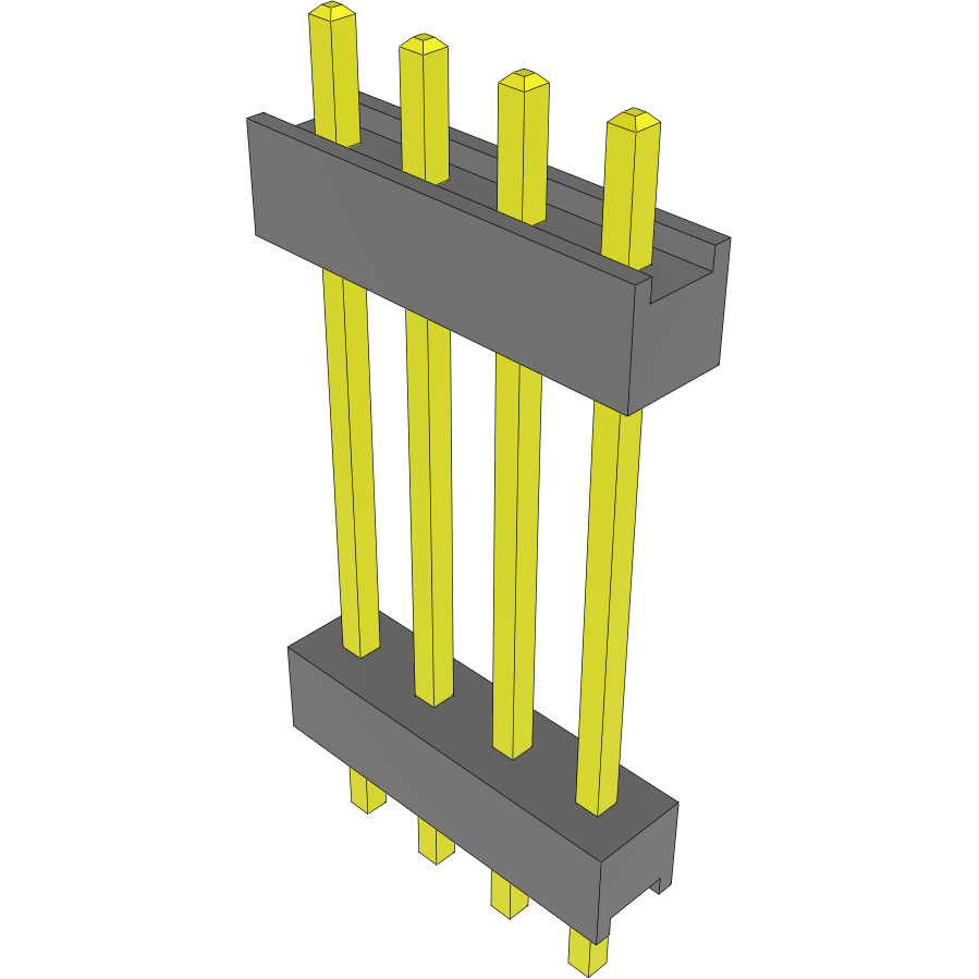 Samtec-DW-04-10-G-S-630 Steckverbinderleisten und Leiterplattenbuchsen Conn Board Stacker HDR 4 POS 2.54mm Solder ST Top Entry Thru-Hole Bulk