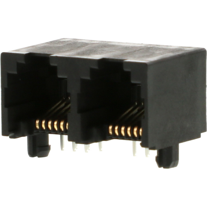 Molex-0438146621 Steckverbinder, Telefon und Telekommunikation Conn RJ-11 F 12 POS 1.02mm Solder RA Thru-Hole 12 Terminal 2 Port Cat 3 Tube