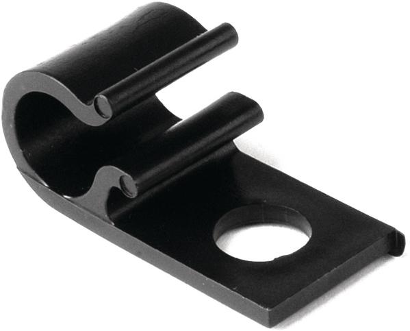 HellermannTyton-D10H4 null Cable Management, Clip Polyacetal Black Screw Mount 10mm Bag