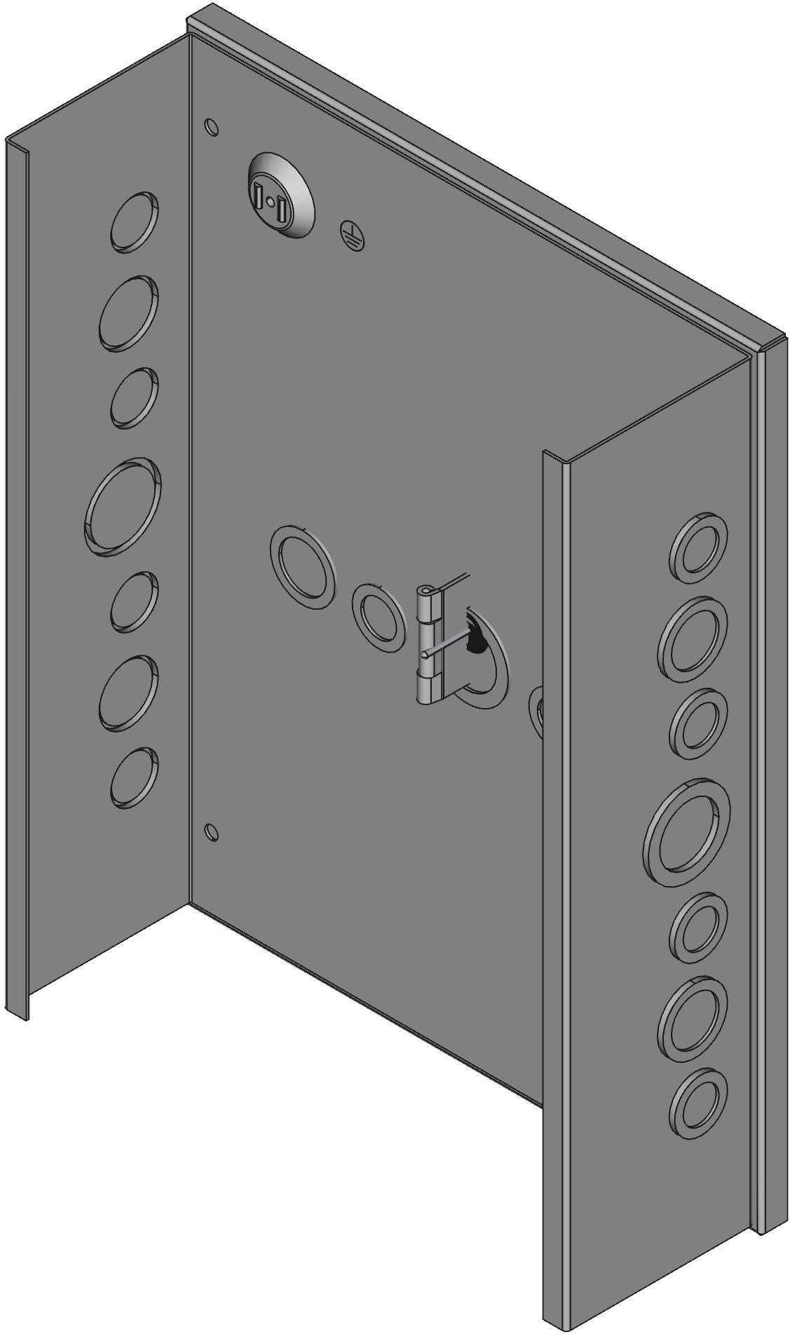 Hammond Manufacturing-CHKO16124  Gray Mild Steel Wall Mount Junction Box
