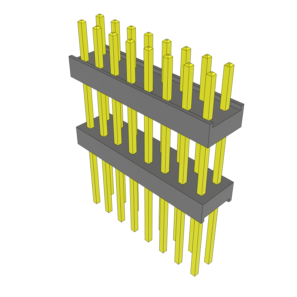 Samtec-ZW-08-12-T-D-472-394 连接器插头及 PCB 插座 Conn Board Stacker HDR 16 POS 2.54mm Solder ST Top Entry Thru-Hole Bulk