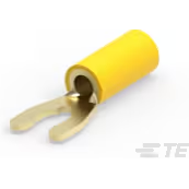 TE Connectivity-52962-3 Steckverbinderanschlüsse Spring Spade Terminal 10-12AWG Brass Yellow 28.22mm Tin T/R