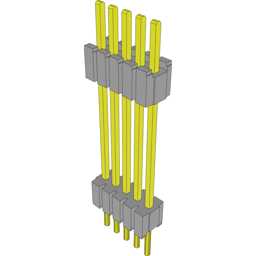 Samtec-DWM-05-60-G-S-590 Piastre connettori e prese PCB Conn Board Stacker HDR 5 POS 1.27mm Solder ST Thru-Hole Layer