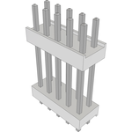 Conn Board Stacker HDR 10 POS 2.54mm Solder ST Top Entry Thru-Hole Bulk