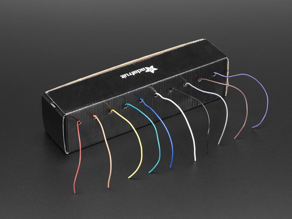 Adafruit Industries-3175 Memoria con pacchetto multi-chip Hook-up Wire Spool Set - 22AWG Stranded-Core - 10 x 25ft