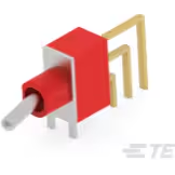 TE Connectivity-1825142-5 Switch Toggle Switch Toggle ON None ON SPDT Short Bat Lever PC Pins 20VAC 20VDC 0.4VA PC Mount with Bracket Bulk