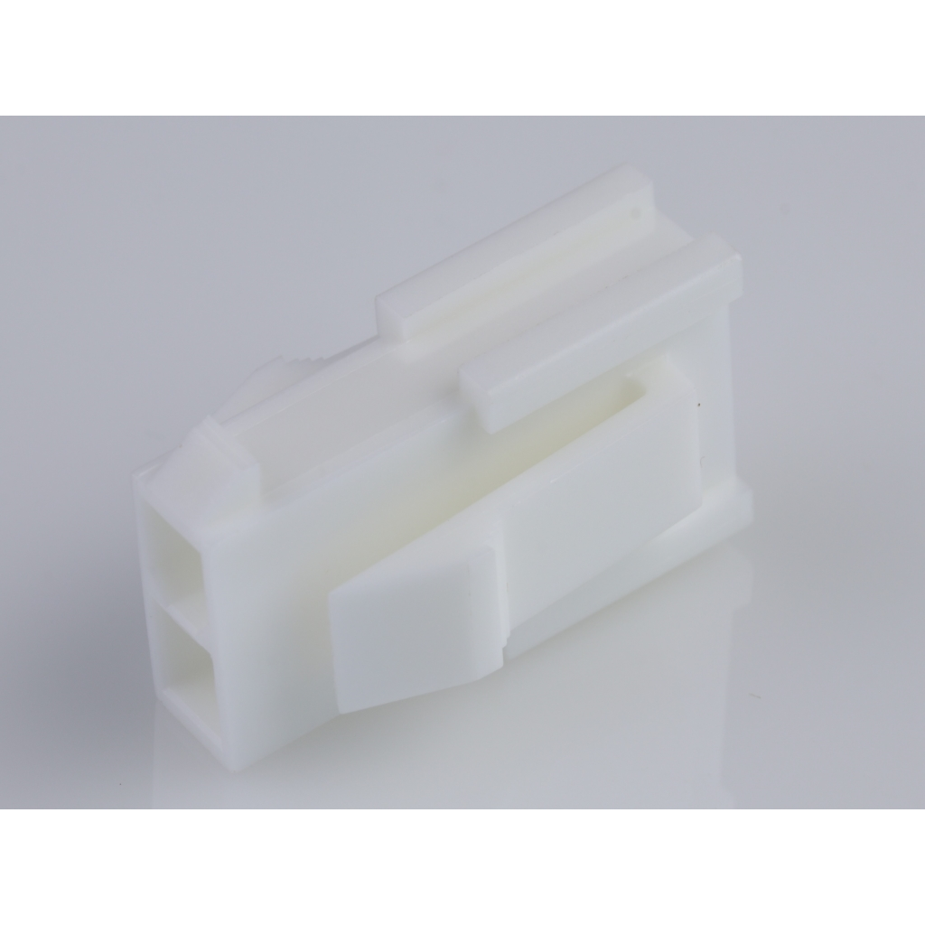 Molex-0039012026 Connector Discrete Wire Housing Conn Housing PL 2Power POS 4.2mm Crimp ST Panel Mount Natural Mini-Fit Jr™ Bag