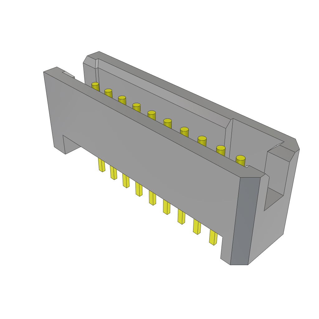 Samtec-TFM-110-01-L-S Cabezales del conector y receptáculos PCB Conn Shrouded Header (4 Sides) HDR 10 POS 1.27mm Solder ST Top Entry Thru-Hole TIGER EYE™ Tube