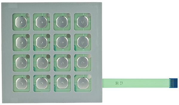 NKK Switches-FMBN16BE Tastenfelder und Tastaturen Keypad 16 Cable 20mA 24VDC 1000000Cycles 6N