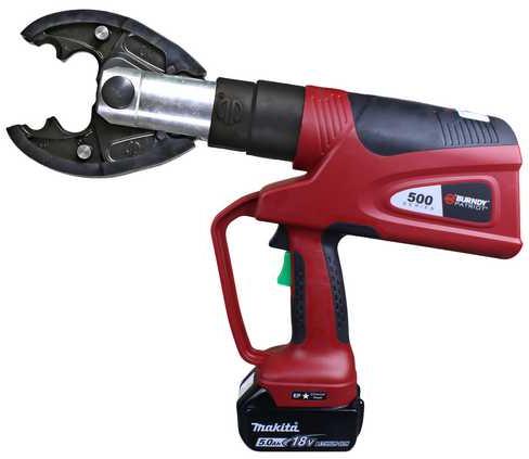 BURNDY-PAT500SJ6L5 Crimpers PAT500SJ 6T Scissor Action, BG/D3 Crimp Jaw, 5Ah Li-ion, AC, Hard Case.