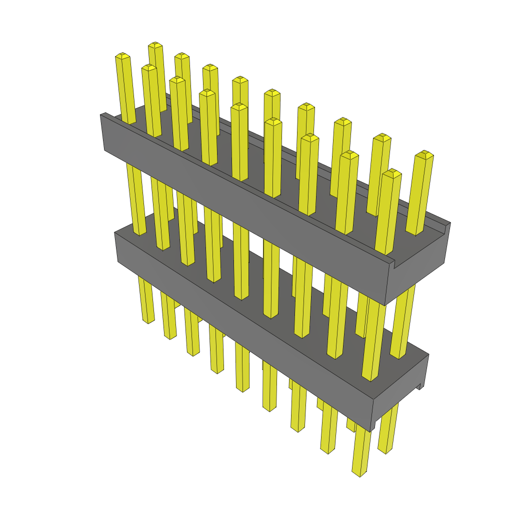 Samtec-ZW-09-10-G-D-452-220 Piastre connettori e prese PCB Conn Board Stacker HDR 18 POS 2.54mm Solder ST Top Entry Thru-Hole Bulk