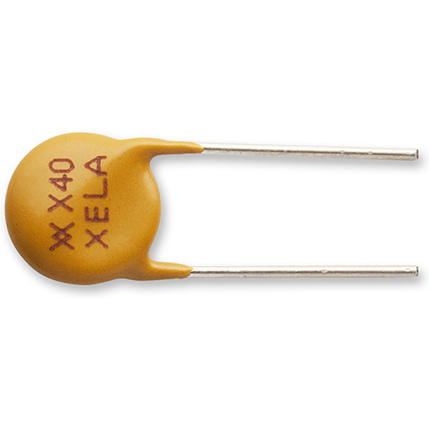 Littelfuse-RF2684-000 Fusible PTC réinitialisable PTC Resettable Fuse 0.4A(hold) 0.8A(trip) 72V 40A 0.56W 0.55Ohm Radial T/R