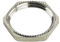 Altech Corporation-6011036 Kabelzubehör Cable Accessories, Lock Nuts Nickel-Plated Brass, Ribbed