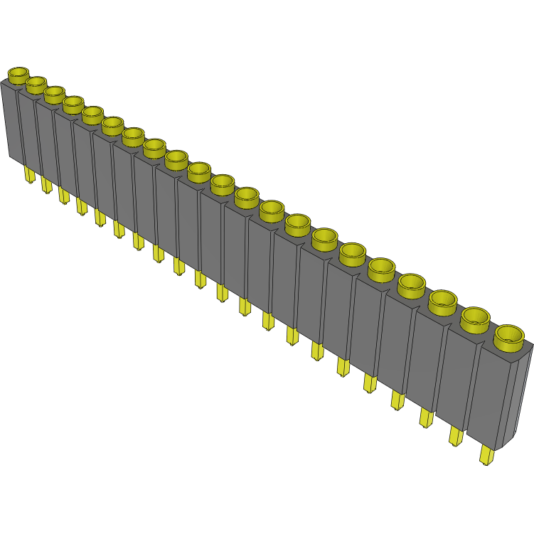Samtec-ESS-121-T-03 Embases de raccordement et réceptacles PCB Conn Socket Strip SKT 21 POS 2.54mm Solder ST Top Entry Thru-Hole Bulk