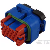 TE Connectivity-776273-5 分立接线罩连接器 Conn Housing PL 14 POS 4mm Crimp ST Cable Mount Blue Tray Automotive