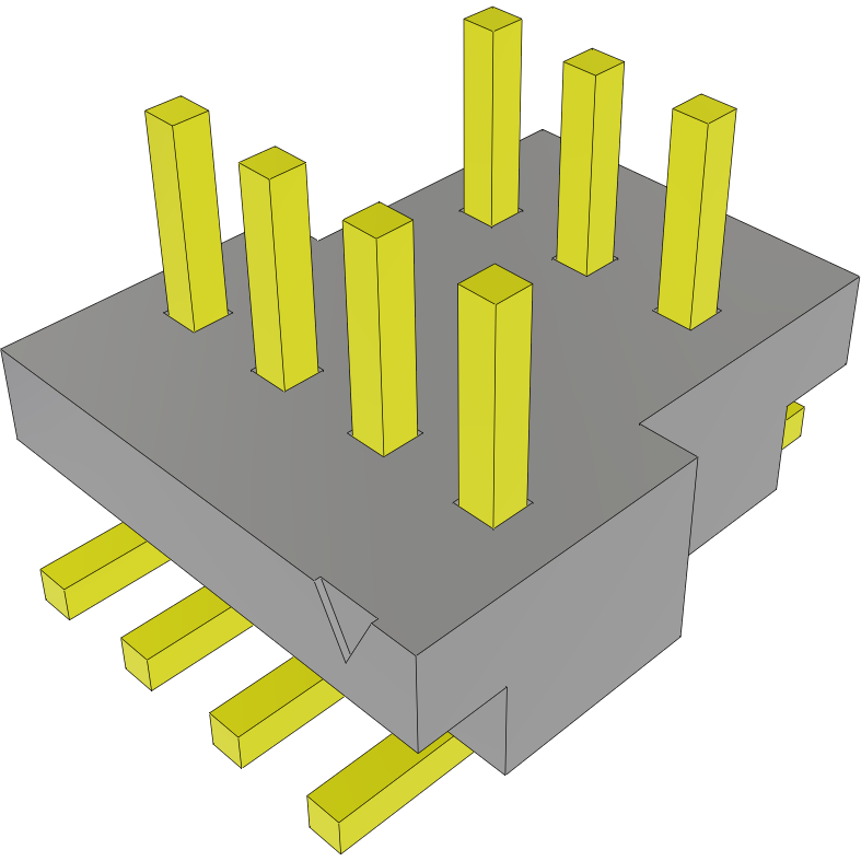 Samtec-BKT-107-01-L-V Piastre connettori e prese PCB Conn Unshrouded Header HDR 7 POS 1mm Solder ST SMD TIGER CLAW™ Tube