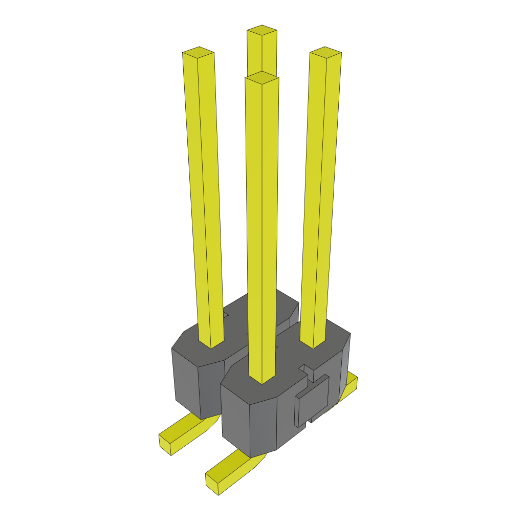 Samtec-TSM-102-03-TM-DV Steckverbinderleisten und Leiterplattenbuchsen Conn Unshrouded Header HDR 4 POS 2.54mm Solder ST Top Entry SMD Bulk