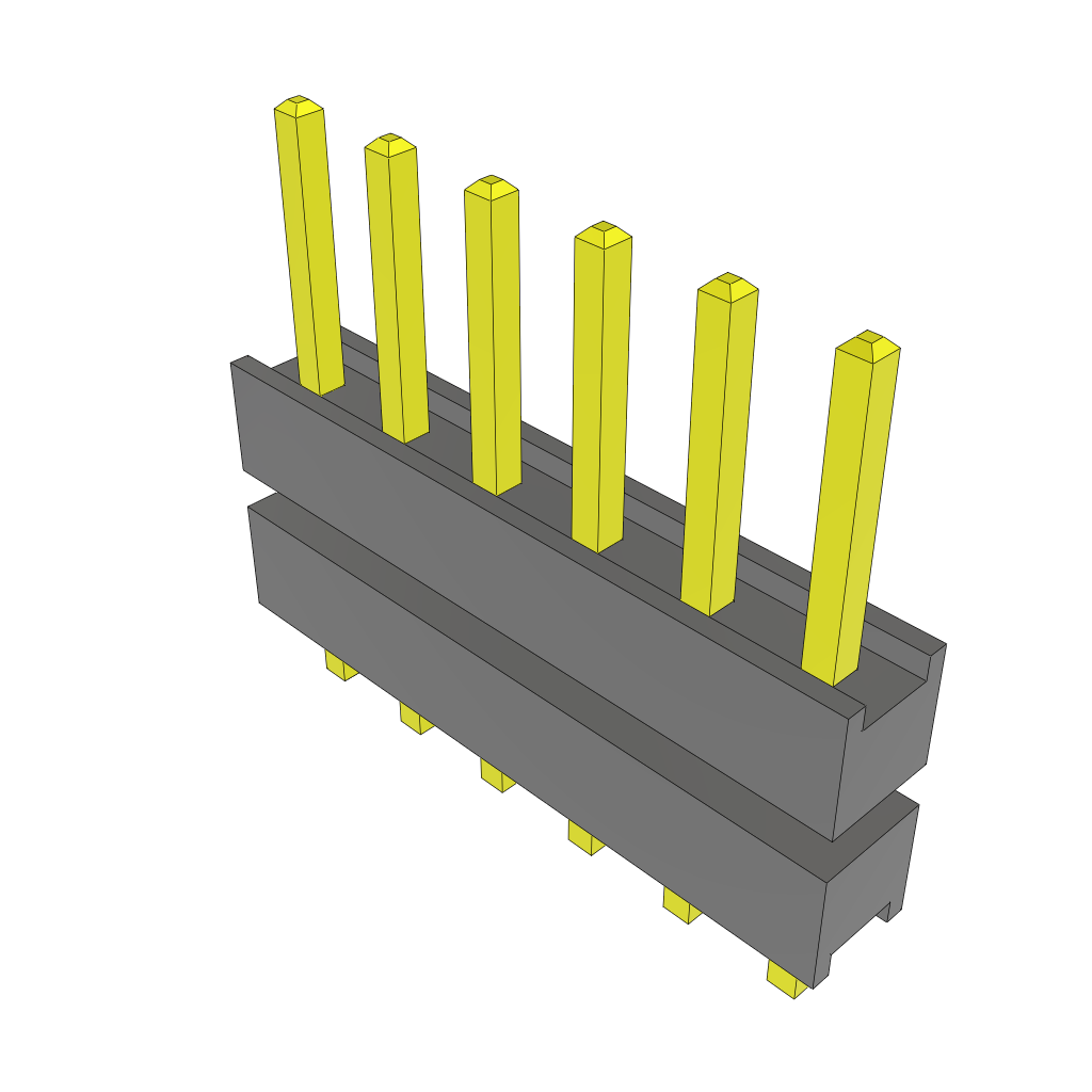 Samtec-ZW-06-08-G-S-236-080 连接器插头及 PCB 插座 Conn Board Stacker HDR 6 POS 2.54mm Solder ST Top Entry Thru-Hole Bulk