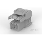 Conn Housing PL 2 POS 6mm Crimp ST Cable Mount Light Gray Carton