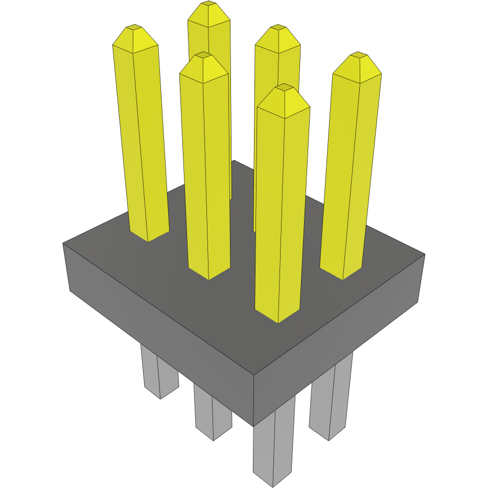 Samtec-FTS-103-01-L-D Cabezales del conector y receptáculos PCB Conn Unshrouded Header HDR 6 POS 1.27mm Solder ST Top Entry Thru-Hole Layer