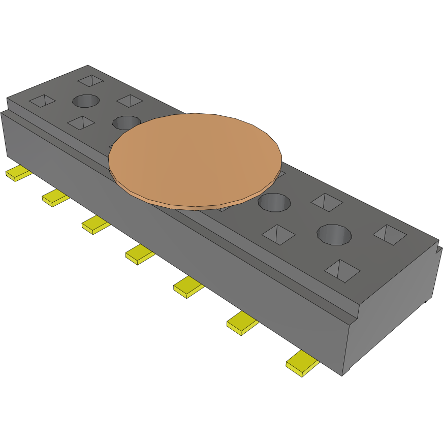Samtec-CLT-107-02-G-D-A-K Embases de raccordement et réceptacles PCB Conn Socket Strip SKT 14 POS 2mm Solder ST Top Entry SMD TIGER CLAW™ Tube