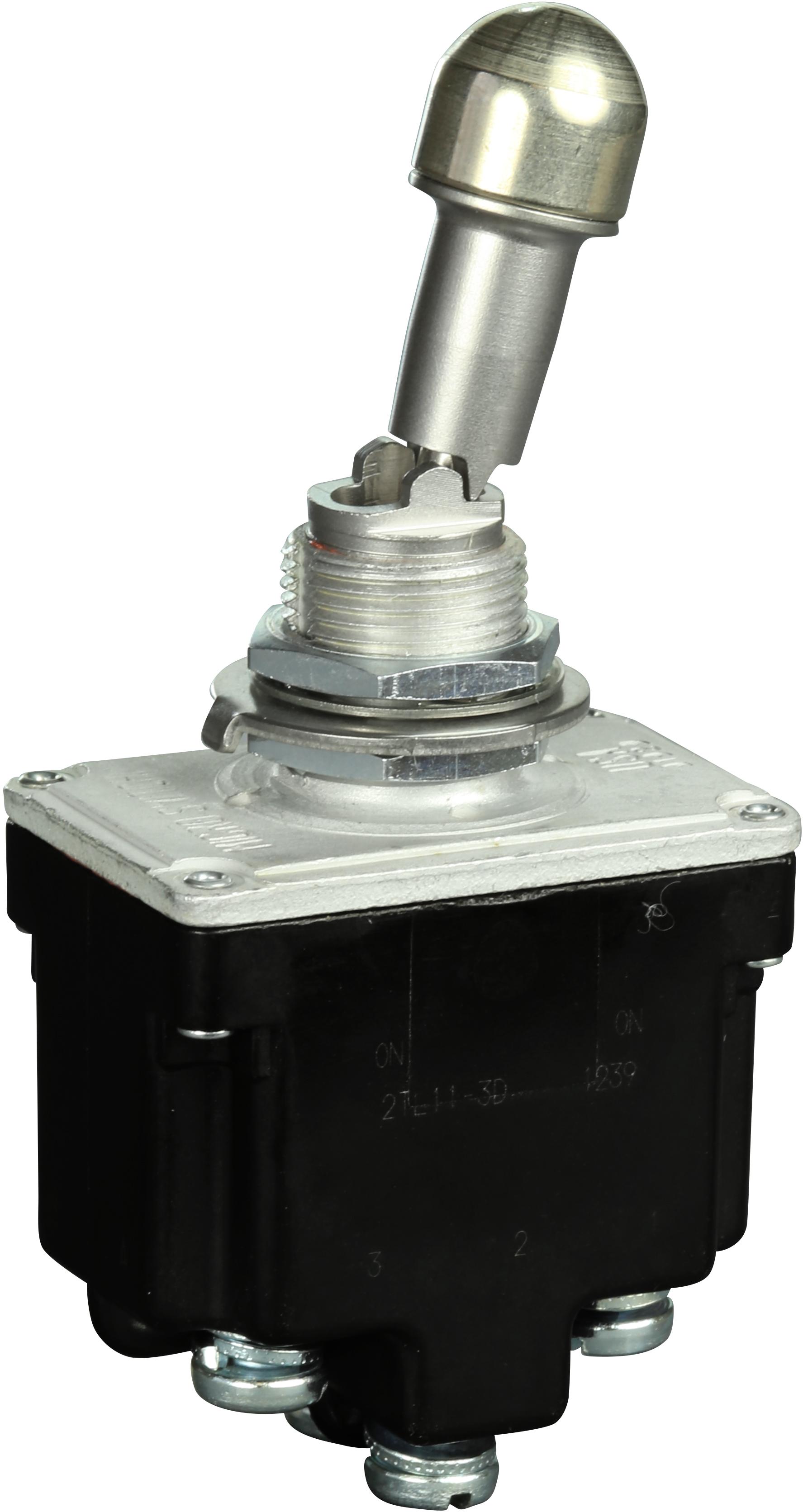 Honeywell-2TL11-3D Interruptor de palanca Switch Toggle ON ON DPDT Locking Lever Screw 20A 277VAC 250VDC Panel Mount with Threads