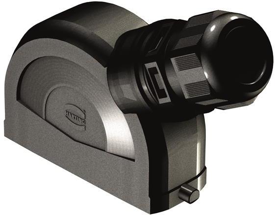 HARTING-19431240547 Adattatori Shrink Boot Hood 90° 24/B Shell Size Glass Fibre Reinforced Polyamide Self Lock