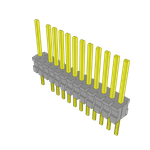 Conn Unshrouded Header HDR 13 POS 1.27mm Solder ST Top Entry Thru-Hole Bulk