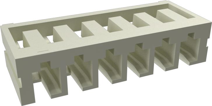 Amphenol Communications Solutions-10156612-0600LF Einzeladersteckverbinder, Gehäuse Conn Housing F 6 POS 2mm Crimp RA Cable Mount Natural Bag