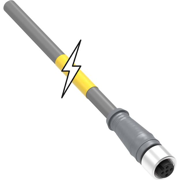 Molex-848547022 null Cable Assembly Circular 1m 22AWG M12 Circular 5 to 5 Straight