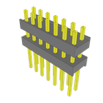 Conn Board Stacker HDR 14 POS 2.54mm Solder ST Top Entry Thru-Hole Bulk