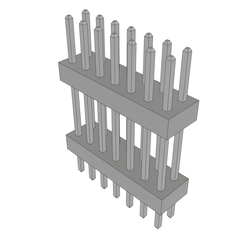 Samtec-TW-07-07-T-D-430-135 Connector Headers and PCB Receptacles Conn Board Stacker HDR 14 POS 2mm Solder ST Top Entry Thru-Hole Bulk
