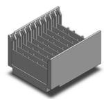 Amphenol-4685025062 Steckverbinder, Mutterplatine VHDM-HSD™ , Backplane connectors, Vertical Orientation, Press Fit Termination, 6 Row HSD, 25 positions, open, 6.25mm (0.246in), Header