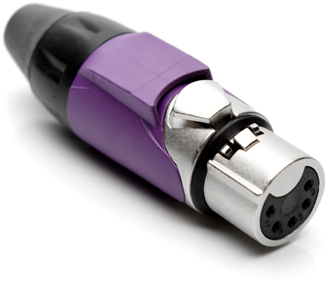 Amphenol-AX5F7M Steckverbinder für Audio und Video Conn XLR Connector F 5 POS Solder Cup ST Cable Mount 5 Terminal 1 Port Box