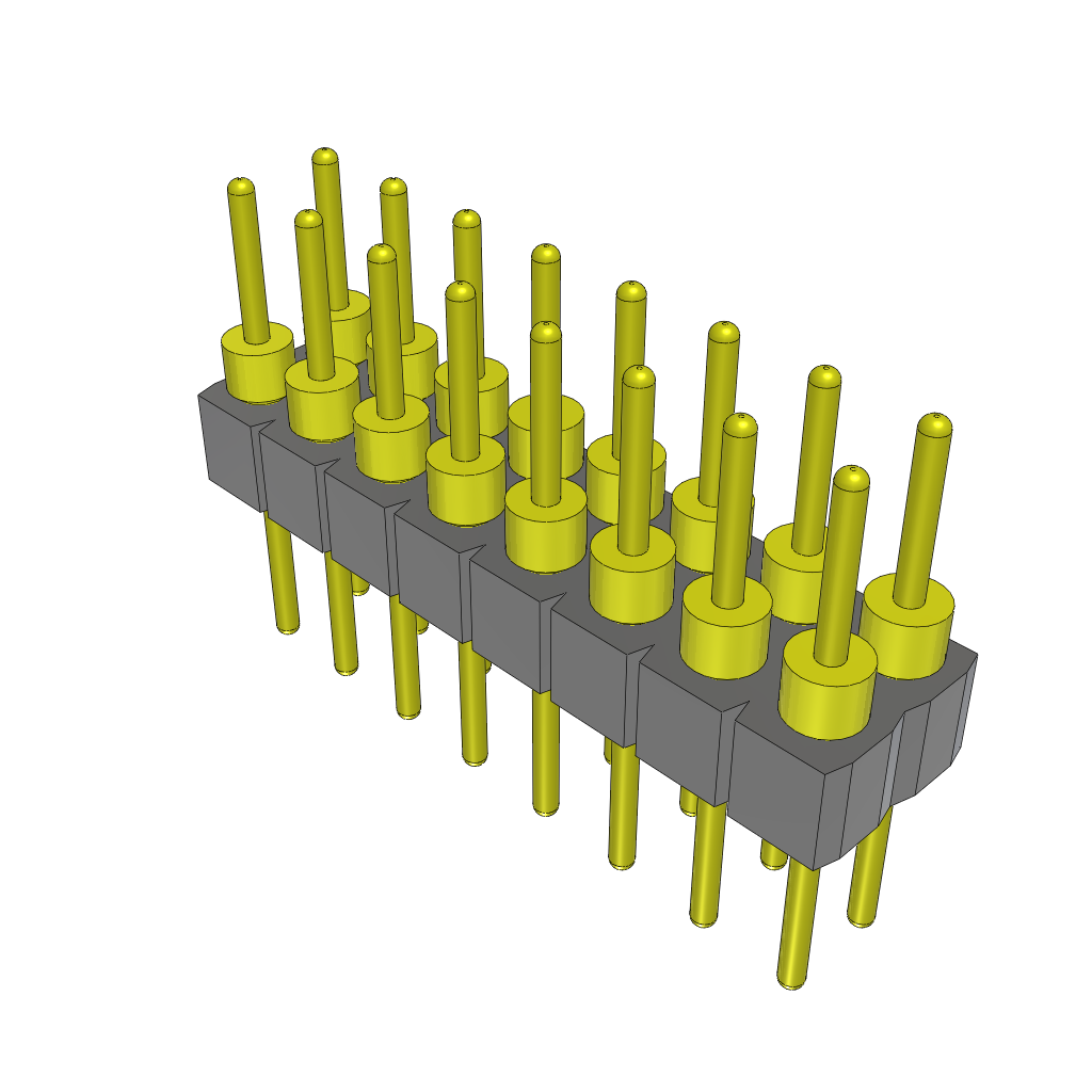 Samtec-TD-108-G-A-1 Steckverbinderleisten und Leiterplattenbuchsen Conn Unshrouded Header HDR 16 POS 2.54mm Solder ST Top Entry Thru-Hole Tube