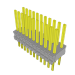 Conn Unshrouded Header HDR 22 POS 1.27mm Solder ST Top Entry Thru-Hole Tube