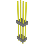 Conn Board Stacker HDR 6 POS 2.54mm Solder ST Top Entry Thru-Hole Bulk
