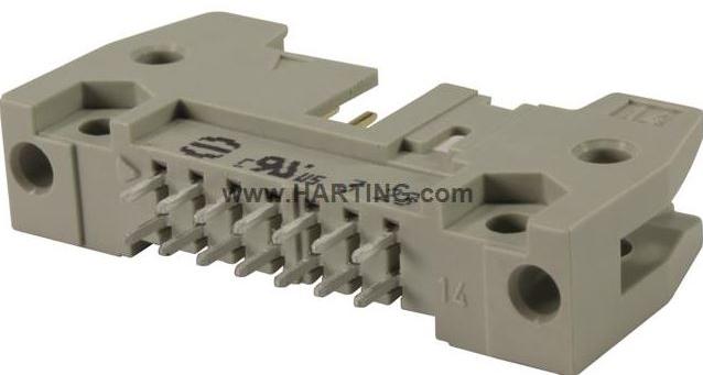 HARTING Technology Group-09185206914 Connector Headers and PCB Receptacles Conn Ejector Header HDR 20 POS 2.54mm Solder ST Top Entry Thru-Hole Carton