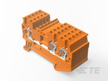 TE Connectivity-2271553-3 连接器接线板 Conn Terminal Block F 3 POS 4.15mm Spring Clamp DIN Rail 15A/Contact
