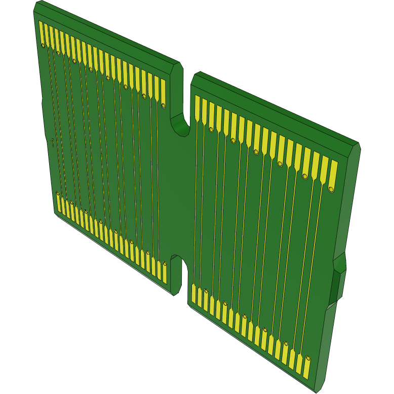 Samtec-HSC8-040-02-30-DP Tarjetas verticales High Speed Riser Card, Hard Gold Plated